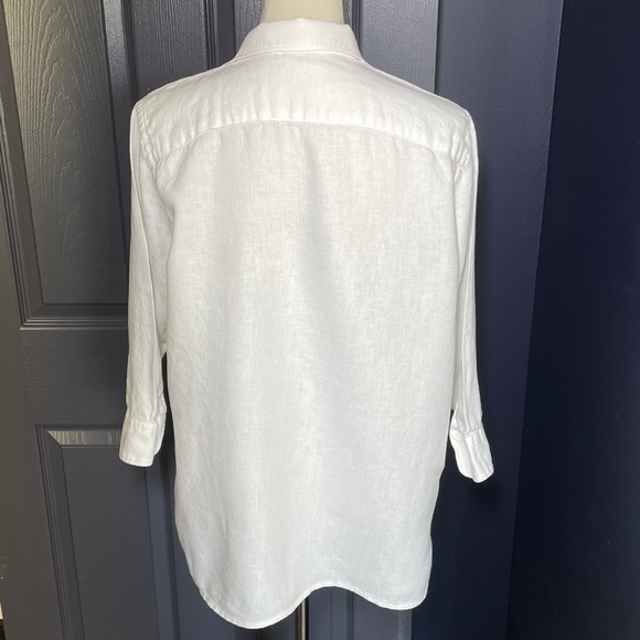 Lauren Ralph Lauren White Linen Button-Down Notch Collection Shirt Size 1X - Picture 6 of 10